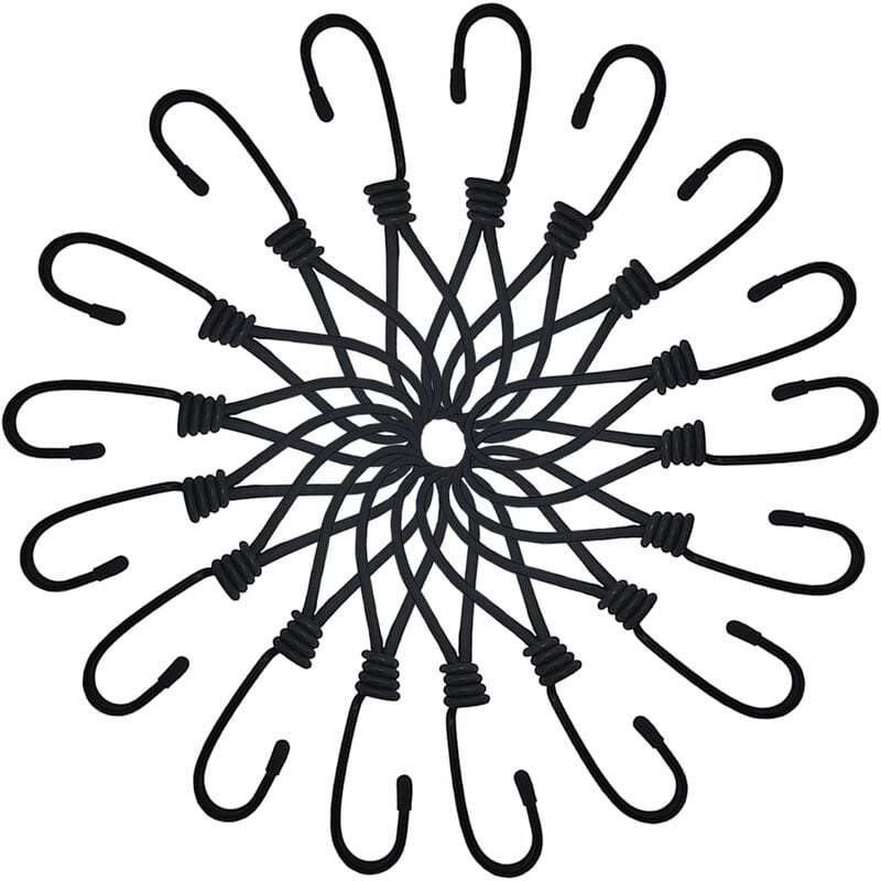 30 Pièces Tendeurs Elastique avec Crochets, 16cm Elastiques Sandows, Sandow Elastique pour Fixation Bache, Camping, Tente, Pavilion
