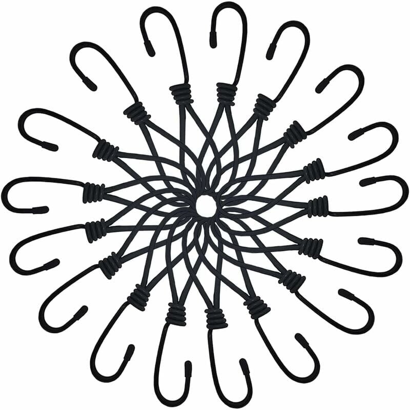 SNQ - 30 Pièces Tendeurs Elastique avec Crochets, 16cm Elastiques Sandows, Sandow Elastique pour Fixation Bache, Camping, Tente, Pavilion