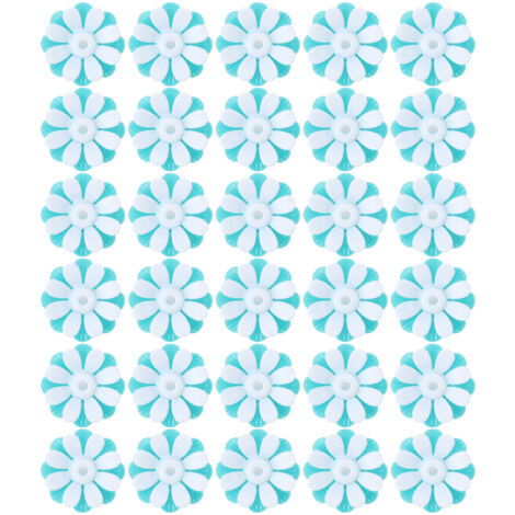 30 pièces/vendu, fleurs artificielles en plastique double couche pour nourrisseurs à colibris, accessoires de fleurs pour nourrisseurs à colibris, fleurs attractives pour colibris, vert + blanc (avec