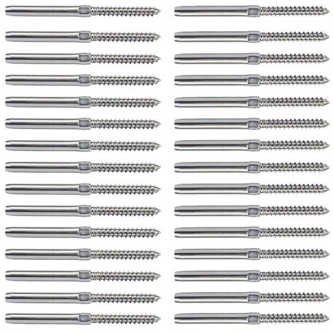 30 pièces vis serrage câble gauche/droite garde-corps 1/8" pont escalier balustre