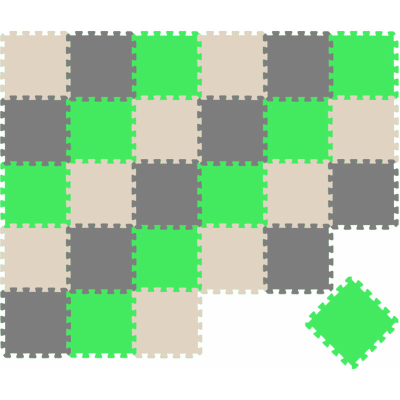 

30 Piezas Alfombra Puzzle para Bebés y Niños - 30x30 Suelo Goma EVA Tapete Juego