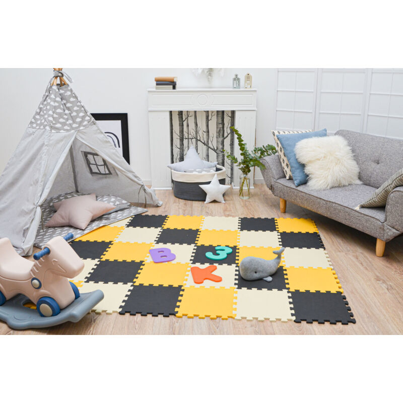 

30 Piezas Alfombra Puzzle para Bebés y Niños - 30x30 Suelo Goma EVA Tapete Juego