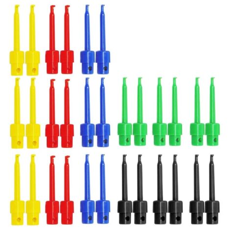 30 piezas de ganchos para multímetro, ganchos de prueba electrónicos, pinzas de prueba, ganchos de prueba, accesorios para multímetro, para herramienta de reparación, clip de comprobador de PCB, prueb