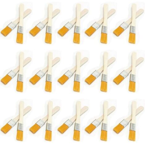 30 pinceles de cerdas planas con mangos de madera, pinceles de madera, pinceles para pintar paredes, molduras, esquinas y marcos de ventanas, pincel profesional.