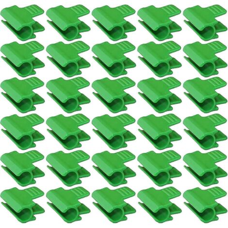 30 pinces pour film de serre, fixations pour serre, clips de 11 mm, clips pour plantes, clips pour tunnels en filet plastique, pour serres, rallonges pour plantes