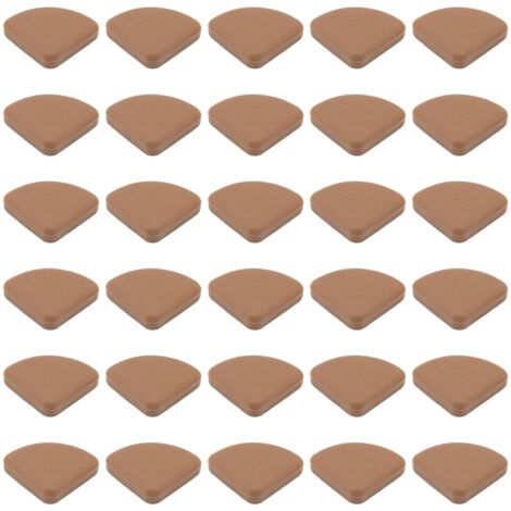 30 Protections d'angle en silicone souple pour meubles, sécurité enfant, bord de table antidérapant, marron, pack économique