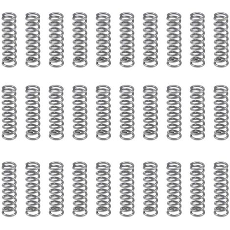 30 - Ressort De Compression - Acier Inoxydable 304 - Haute Résistance À La Corrosion Et Élasticité Pour Outils Et Jouets Argenté 10x3x0,5mm