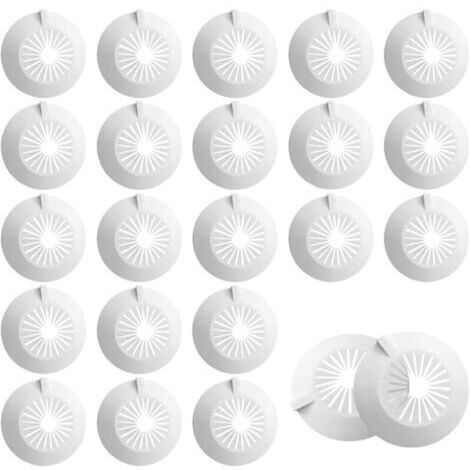 30 rosaces pour radiateur, compatibles avec les tuyaux de radiateur de 14 à 29 mm, rosaces réglables pour tuyaux de radiateur muraux, blanches