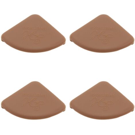 30 rutschfeste Silikoneckenschoner für Tische und Möbel, kindersicher, Sparpackung, braun