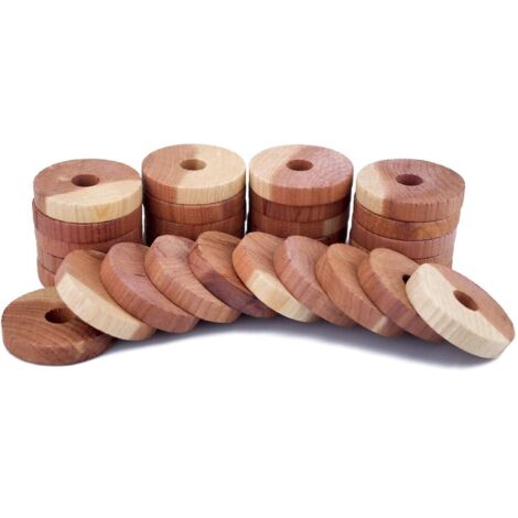 30 sachets antimites en bois de cèdre 100 % naturel pour armoire