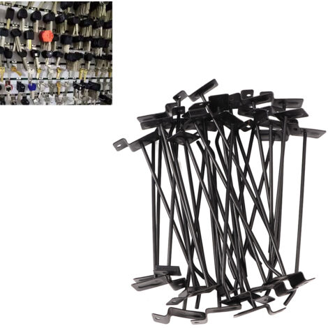 30 schwarze Wandhaken für Garage und Werkstatt, rostfrei, einfache Montage