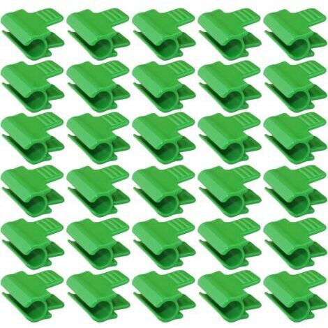 30 Serre Film Pinces, Fixations pour Serre, 11mm Clip de Serre, clips pour plantes, Clip Cerceau Tunnel de Filet en Plastique, pour Serres, support d'extension de plantes, Abris