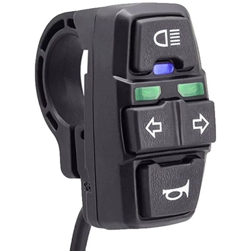 Interrupteur de clignotant 3 en 1 pour phare de moto, klaxon, interrupteur de contrôle marche/arrêt, kit de boutons pour scooter, vélo électrique,