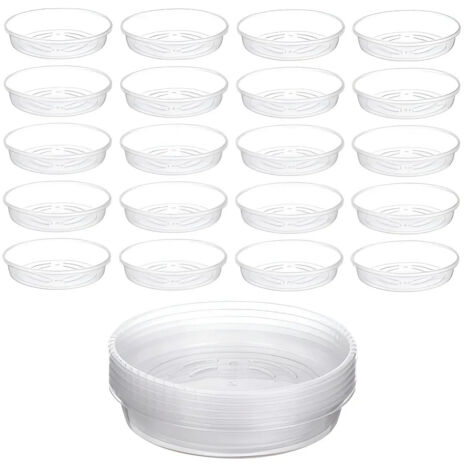 30 Soucoupes pour pots de fleurs de 25 cm fond transparent 30