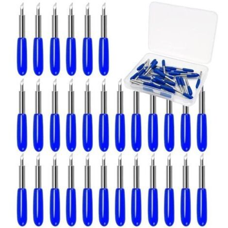 30 Stück 60°-Ersatzklingen für Vinylschneider (Blau)