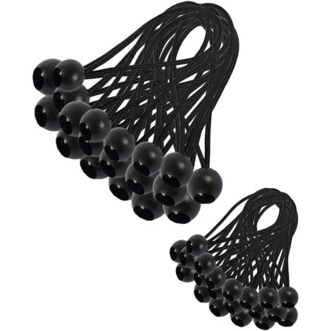 30 Stück elastische Spanner, Planenspanner, elastisches Bungee, elastische Spanner für Pavillon, Plane, Camping, Zelt, Vorhänge, Verlängerungsgurt 150 mm