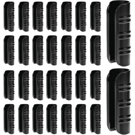 30 Stück Gewächshaus-Schlauchschellen, 25 mm schwarze Folienschellen, Kunststoff-Befestigungsclips, für PVC-Schläuche im Gartengewächshaus