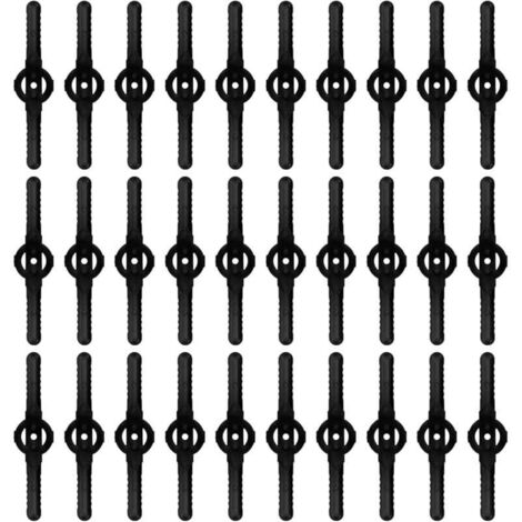 30 Stück Kunststoff-Ersatzklingen, Trimmerklingen, Rasenmäherklinge, Ersatzklingen, kompatibel mit Akku-Trimmer
