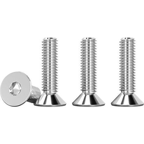 30 Stück M5 X 20mm Senkschraube Edelstahl V2A VA A2 Innensechskantschraube DIN 7991 / ISO 10642 Senkkopfschrauben Rostfrei Silber Maschinenschrauben Metrisches Regelgewinde