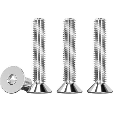 30 Stück M5 X 30mm Senkschraube Edelstahl V2A VA A2 Innensechskantschraube DIN 7991 / ISO 10642 Senkkopfschrauben Rostfrei Silber Maschinenschrauben Metrisches Regelgewinde