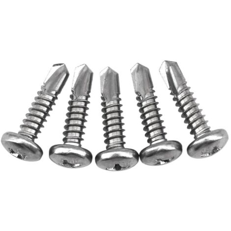 30 Stück M6,3 x 19 mm, selbstbohrende Linsenkopfschrauben, 304 Edelstahl, Kreuzschlitz-Maschinenschrauben, selbstschneidende Schrauben