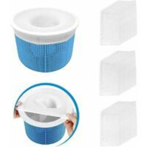 30 Stück Pool-Skimmer-Socken, perfekte Filterschoner für Filter-Skimmer-Korb, ultrafeine Netz-Siebauskleidung für STOL-Pool-Korb