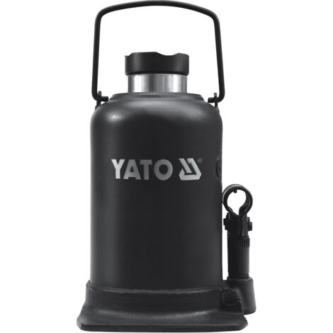 30 T YATO Hydraulischer Wagenheber Stempelwagenheber Flaschenwagenheber mit 1 stufigem Kolben und zusätzlicher Spindelverstellung
YATO Hydraulischer Wagenheber Stempelwagenheber 30T Flaschenwagenheber