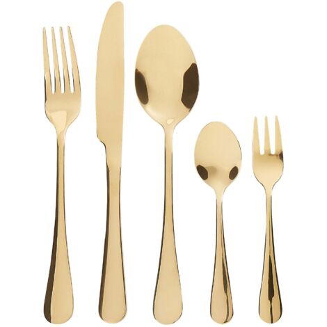 30-teiliges Besteckset FUSILLI Gold