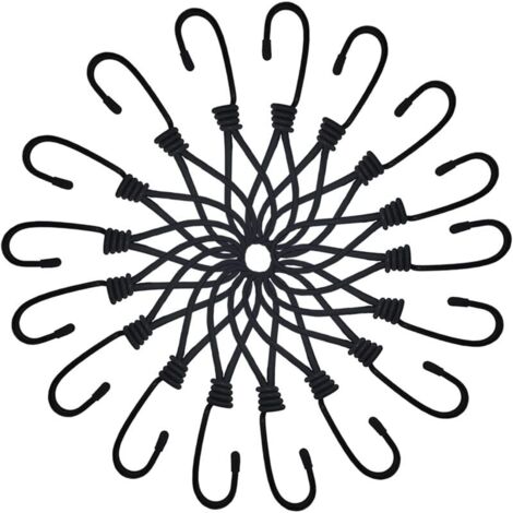 30 tensores elásticos con ganchos, cuerdas elásticas elásticas de 16 cm, cuerda elástica elástica para sujetar lonas, camping, tiendas de campaña, cenadores