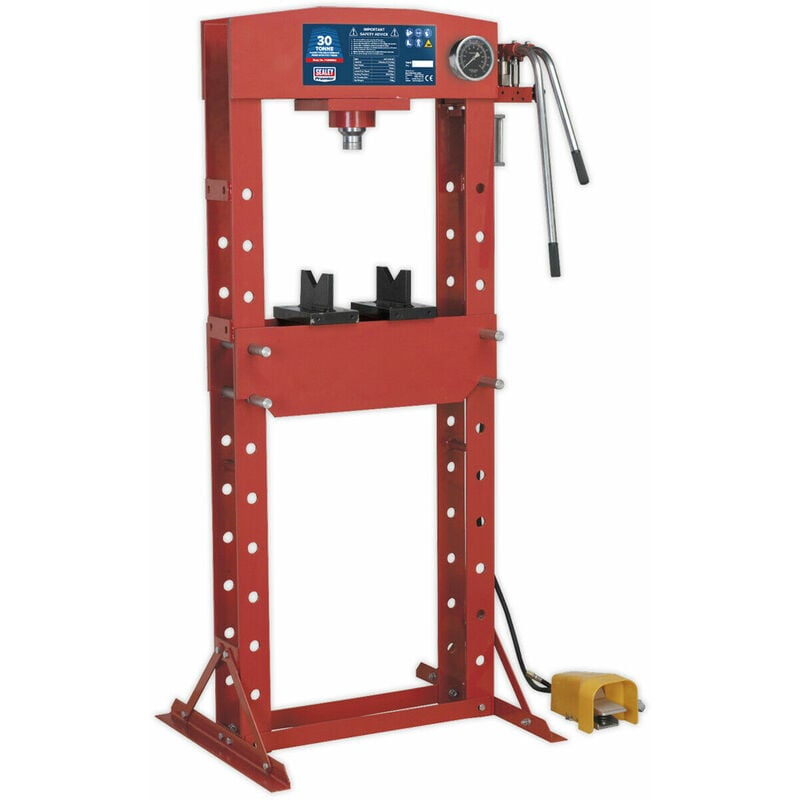 Loops - 30 Tonne Floor Type Air Hydraulic Press - Sliding Ram Assembly - Foot Pedal
