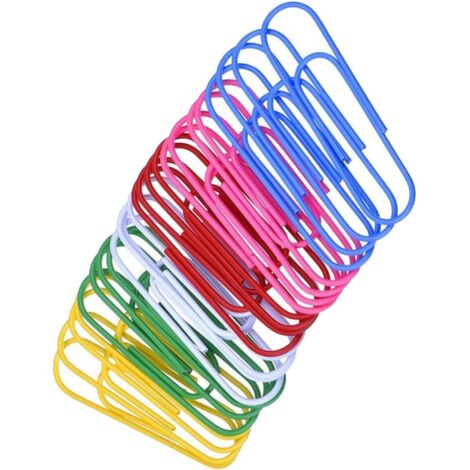 30 trombones colorés décoratifs de 100 mm, recouverts de vinyle