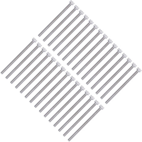 30 Vis à tête cylindrique hexagonale M5 en acier inoxydable A2, demi-filetage, lot de 30
