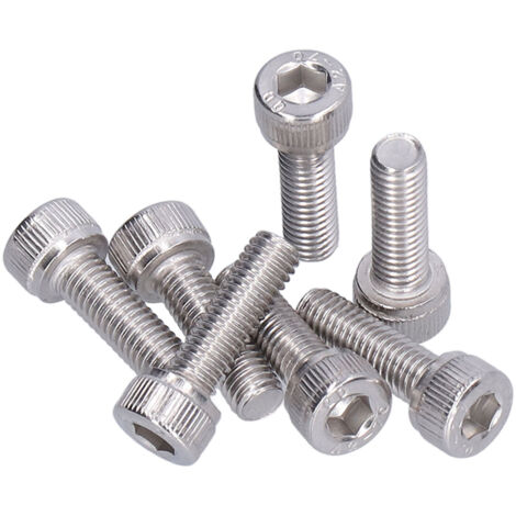 30 Vis à tête cylindrique M5 A2-70 Inox, Kit de 30 pour Bricolage et Montage, Filetage M5 x 16 mm