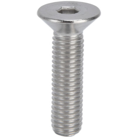 30 vis à tête fraisée hexagonale M10x50 en acier inoxydable A2, lot de 30 pour assemblage industriel