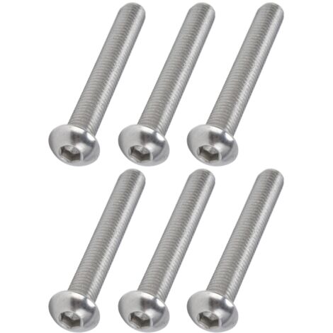 30 Vis à tête hexagonale creuse Acier Inox A2 M10 x 70 mm - Lot de 30 vis M10x1.5
