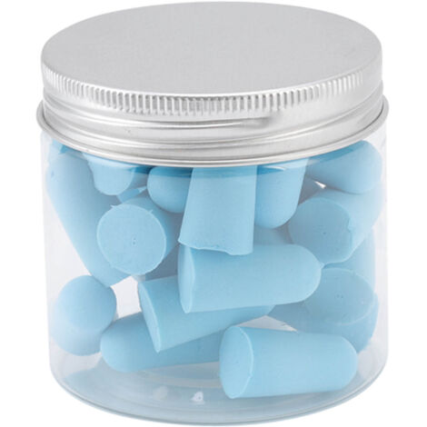 30 weiche Schaumstoff-Ohrstöpsel mit langsamer Rückstellkraft und Geräuschunterdrückung zum Schlafen, Lernen und Arbeiten - Blau (30 Stück)