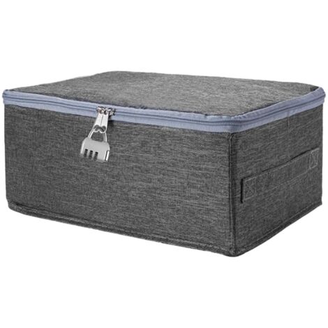 30 x 20 x 14cm Boîte de Rangement Verrouillable, Boîtes Pliables avec Cadenas à Combinaison, Pliables Boîtes avec Serrure, Boîtes de Rangement Pliable à Fermeture, pour Collations, Médicaments, Jouets