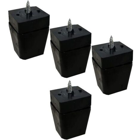 30 x 40 mm Anti-Rutsch-Gleiter für Möbelfüße, Stühle, Sofabeine, Tische und Holzböden, geräuschdämpfend, 4 Stück (Schwarz)