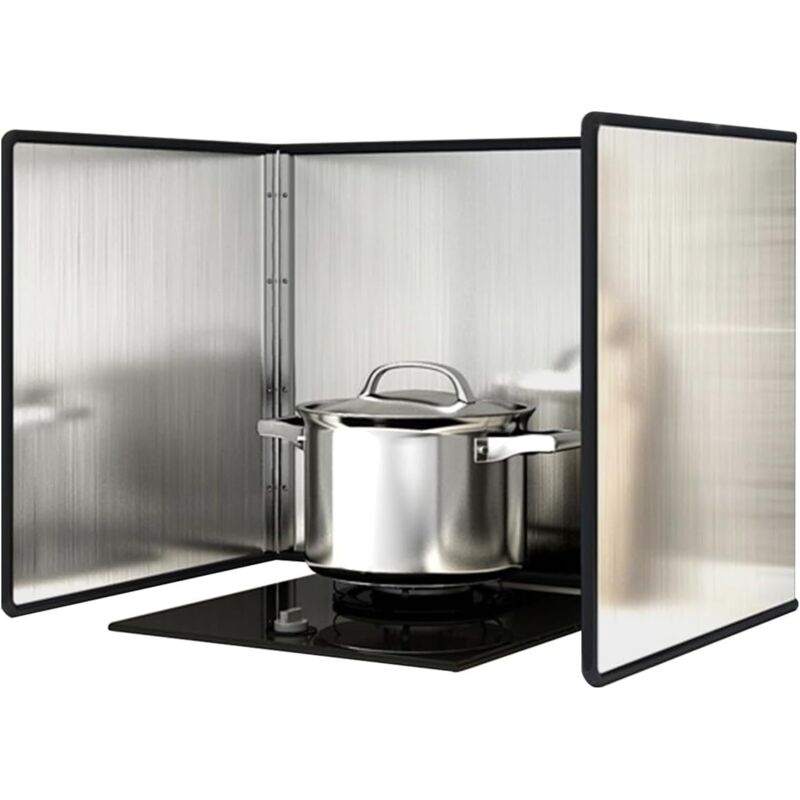 (30 x 40 x 40 cm) Plaque antiprojections,Cuisine Pliable Protection D'écran Antiéclaboussures, Acier Inoxydable evêtement,nettoyage facile Protection