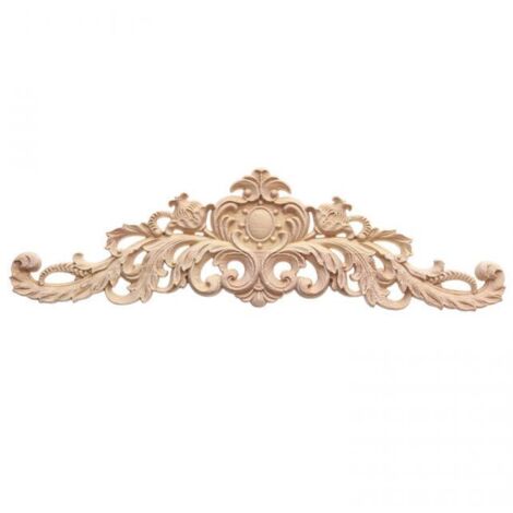 30 x 8 cm Décoratifs en Bois Longs sculptés Applique Meubles Pour Décoration De Meubles De Longue Applique Sculpté De Bois Décoratif
