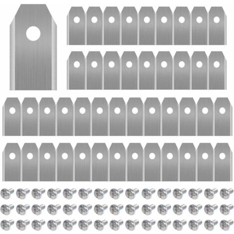 30 x Lames de Couteau en Titane pour Toutes Les Tondeuses Robotiques Husqvarn/Automower/ Yardforce/Gardena(3g-0.75mm) Avec 45 Vis, Lames de Rechange pour Modèles 105,310,315,320,420,430x,r40i