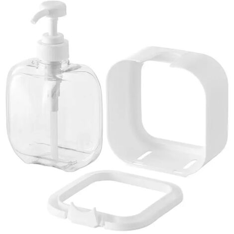 300+500ml Seifenspender für Badezimmer, nachfüllbar, für Lotion, Shampoo und Duschgel, tragbarer Reisespender, leere Badewannen-Pumpflaschen-Set, 2 Stück