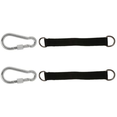 300 cm Sangle Balancoire Arbre, Sangles Lourde Suspension, Kit de Suspension avec 2 Mousquetons D-Ring, pour Le Camping, Le Patio, Les Hamacs et Les Balançoires,2 Pièces