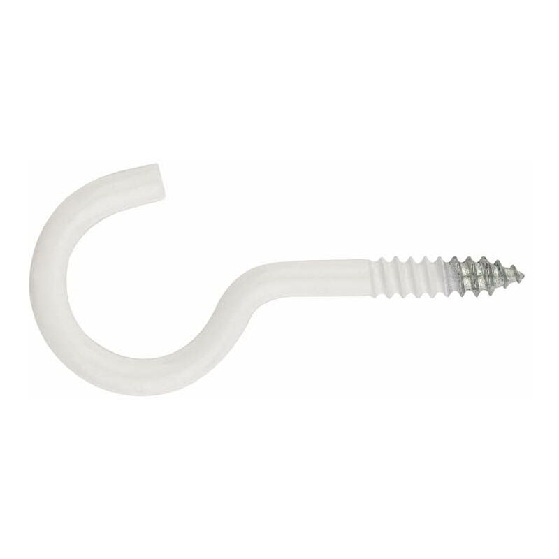 Crochet à oeillet ouvert - Zingué laqué Blanc 19 x 60 (4,4 x 39 x 15) - Boite de 200