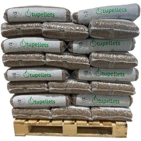 300 Kg Pellet de madera natural 100% para calefacción  20 sacos de 15 Kg  Combustible ecológico  Energía renovable