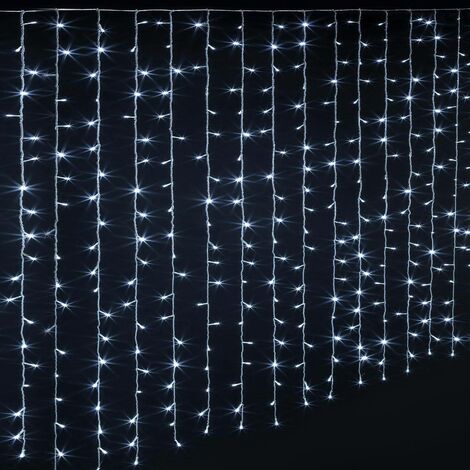 300 LED da 1,5 m per facciata con timer esterno bianco freddo - Feeric lights & christmas
