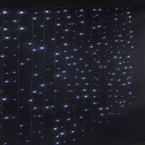 300 LED programables luz de cortina 1,5 m al aire libre blanco frío - Feeric lights & christmas