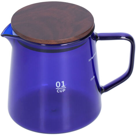 300 ml (11,9 oz) hitzebeständiger Borosilikatglas-Teebecher mit Deckel, blau