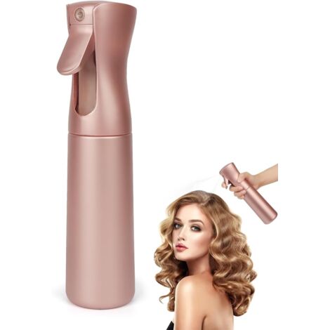 300 ml Brumisateur Eau, Réutilisable Vaporisateur Vide, Vaporisateur Eau pour Cheveux, Nettoyage, Cheveux Bouclés, Plantes (Or Rose)