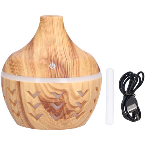 300-ml-Diffusor aus Holz für ätherische Öle – USB-Luftreiniger mit Luftbefeuchter für Zuhause